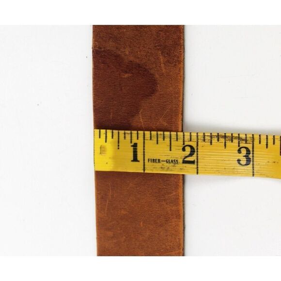 Calderon BROWN GENUINE LEATHER 1 3/4" Wd DRESS CASUAL WOMEN'S BELT Size M (X43 - Picture 7 of 11